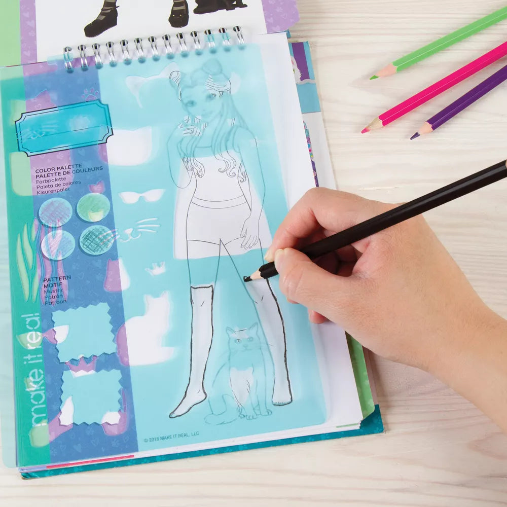 ميك ات ريل كراسة رسم تصميم الأزياء رسم و تلوين Make it Real