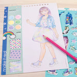 ميك ات ريل دفتر رسم لتصميم الازياء رسم و تلوين Make it Real