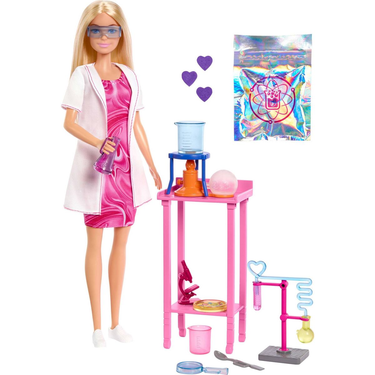 باربي دمية العالمة الشقراء دمية مع اكسسوارات Barbie