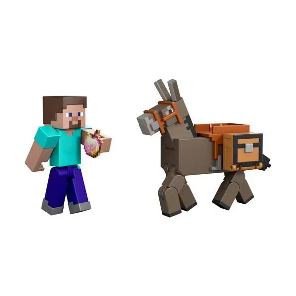 ماين كرافت مجسم مجسم ستيف والحمار شخصيات كرتونية Minecraft