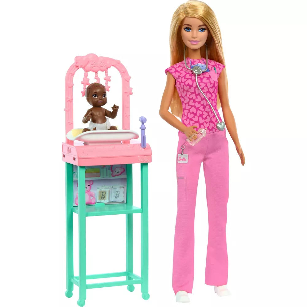 باربي دكتورة الأطفال 24سم دمية مع اكسسوارات Barbie