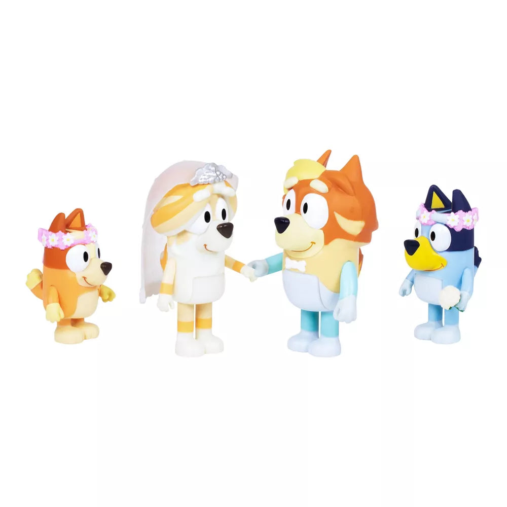 بلوي شخصيات زفاف 4 قطع شخصيات كرتونية Bluey