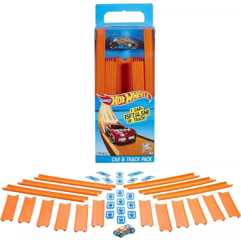 هوت ويلز تراك بيلدر ستريت تراك 4 متر مركبات مع مسار HotWheels