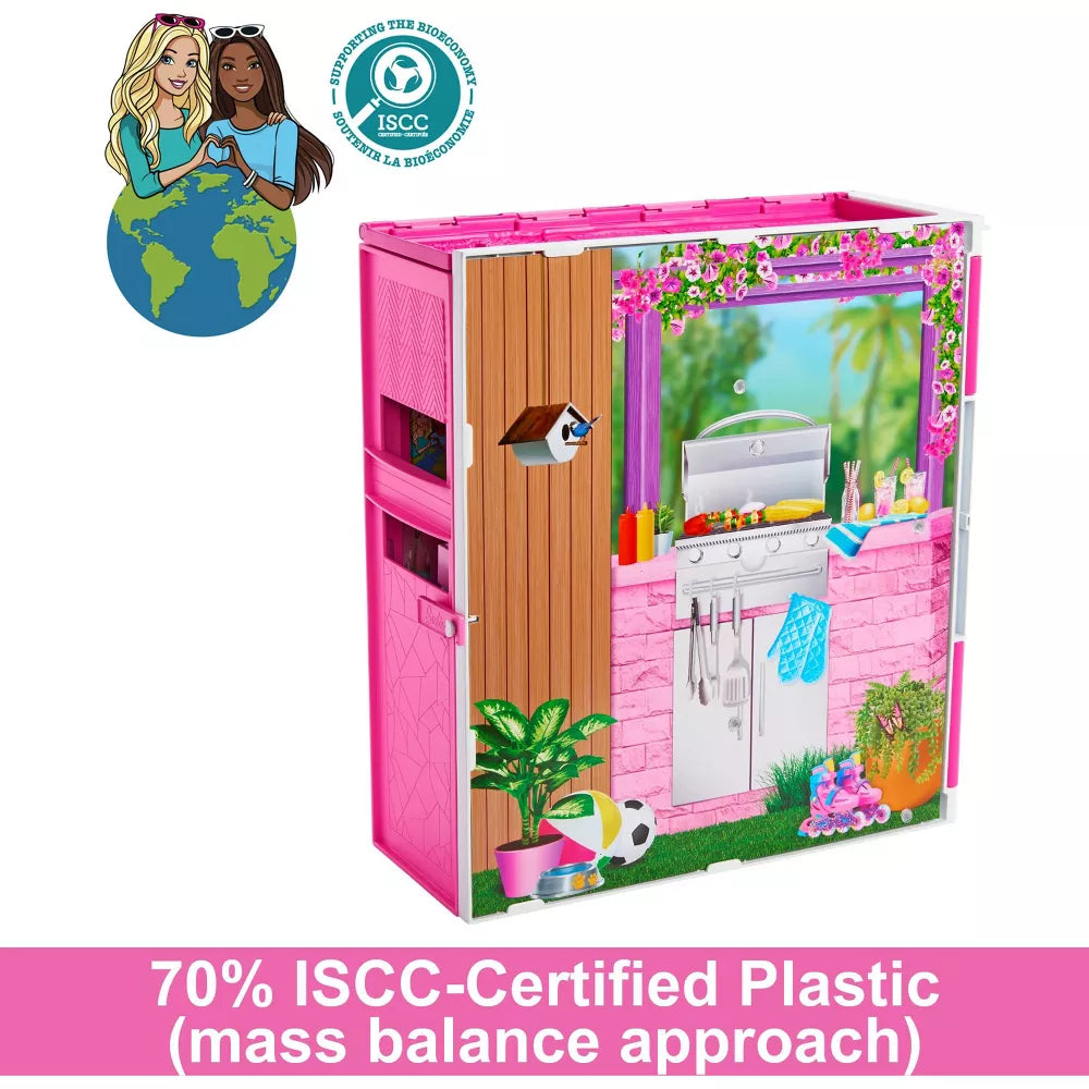 باربي بيت الهروب 4 مناطق و 11 ملحق بيوت الدمى Barbie