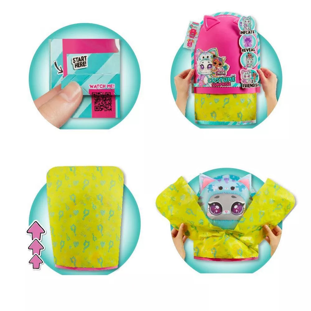 ال او ال سربرايز دمية أزياء إيما إيمو مع قطة أزرق قابلة للنفخ دمية مع اكسسوارات LOL Surprise