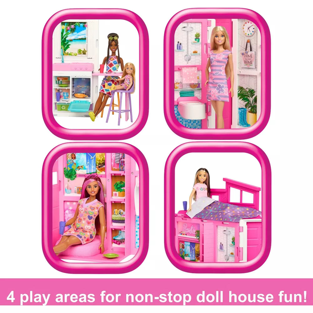باربي بيت الهروب 4 مناطق و 11 ملحق بيوت الدمى Barbie