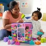 ميجا بلوكس حقيبة مكعبات البناء 80 قطعة المكعبات الكبيرة MEGA BLOKS