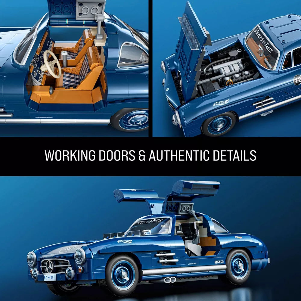 هوت ويلز مكعبات تركيب 1600 قطعة ميرسيدس 300 بنز مكعبات التركيب HotWheels