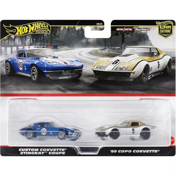 هوت ويلز سيارة كورفيت كوبيه مع ستينغراي كوبيه سيارات داي كاست HotWheels