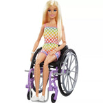 باربي دمية فاشونيستا مع كرسي متحرك ومنحدر دمية مع اكسسوارات Barbie