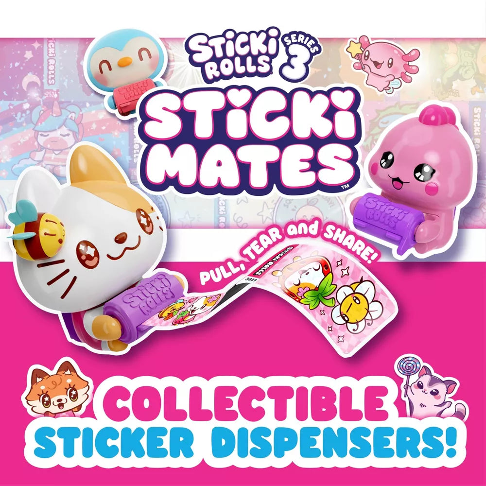 ستيكي رولز ستيكي ميتس ملصقات مع شخصية غامضة الخرز والاكسسوارات Sticki Rolls