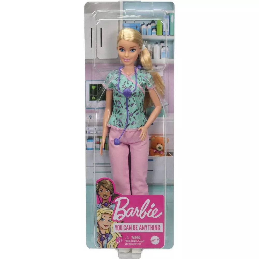 باربي دمية ممرضة شقراء دمية مع اكسسوارات Barbie