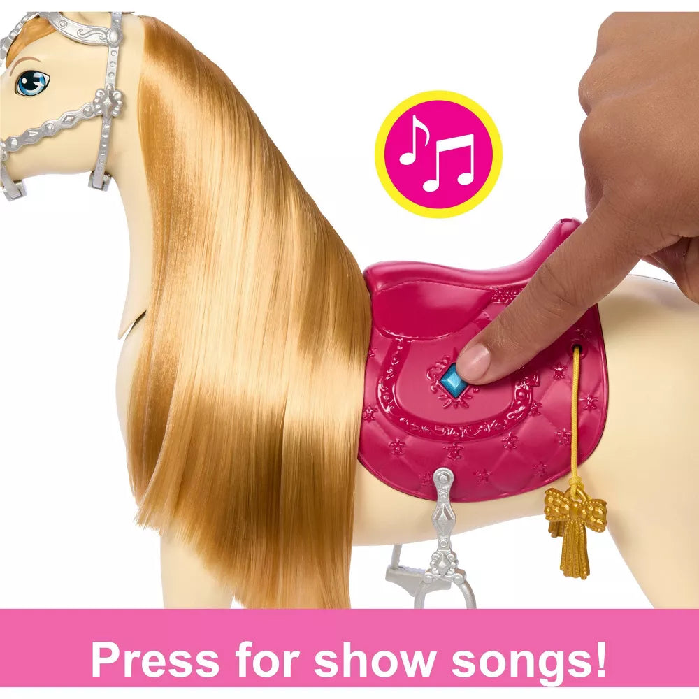 باربي لعبة حصان مع أصوات اكسسوارت الدمى Barbie