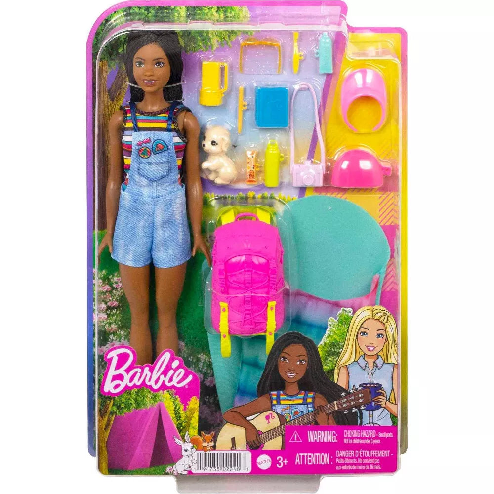 دمية تخييم بروكلين مع 10 اكسسوارات دمية مع اكسسوارات Barbie