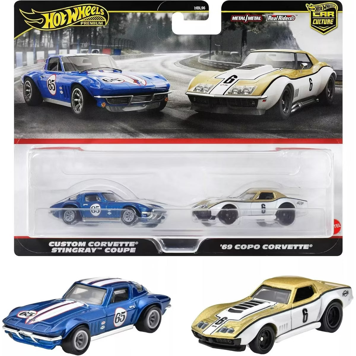 هوت ويلز سيارة كورفيت كوبيه مع ستينغراي كوبيه سيارات داي كاست HotWheels