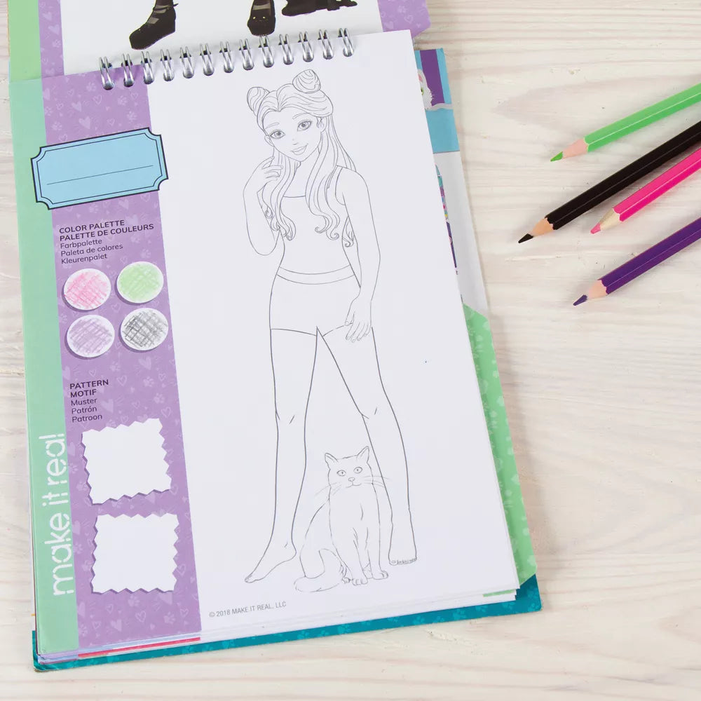 ميك ات ريل كراسة رسم تصميم الأزياء رسم و تلوين Make it Real