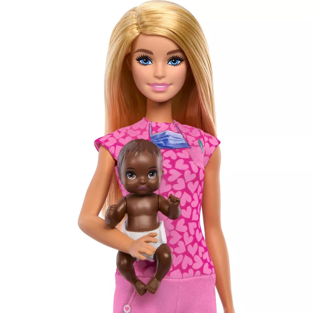 باربي دكتورة الأطفال 24سم دمية مع اكسسوارات Barbie