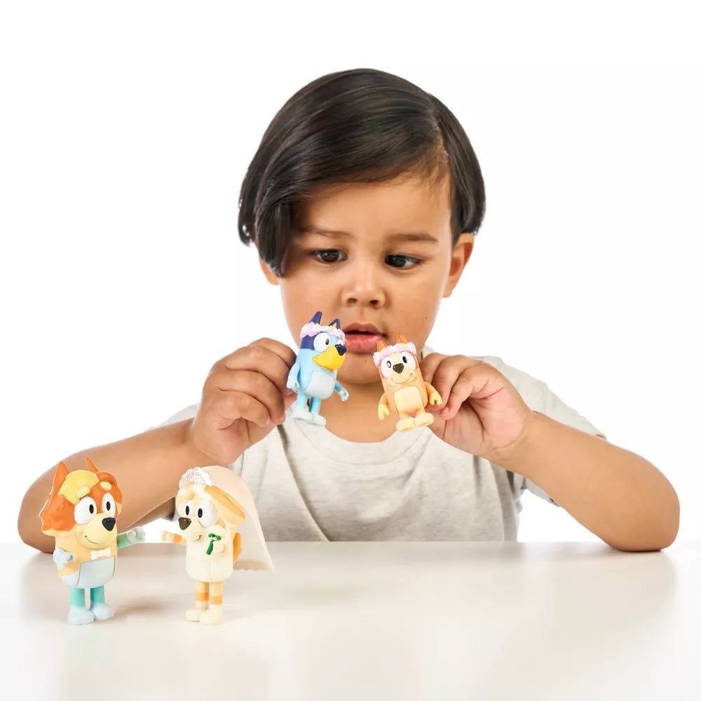 بلوي شخصيات زفاف 4 قطع شخصيات كرتونية Bluey