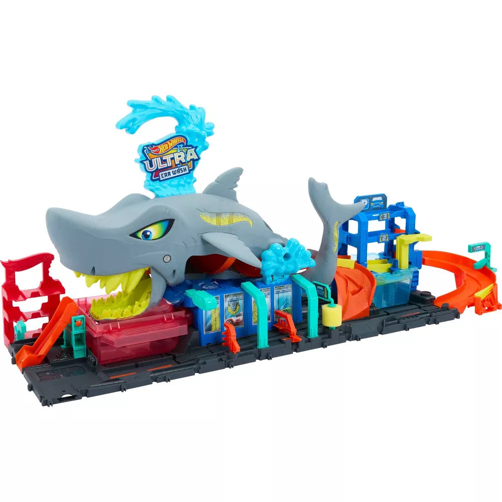هوت ويلز محطة غسيل سيتي شارك 55 قطعة مركبات مع مسار HotWheels