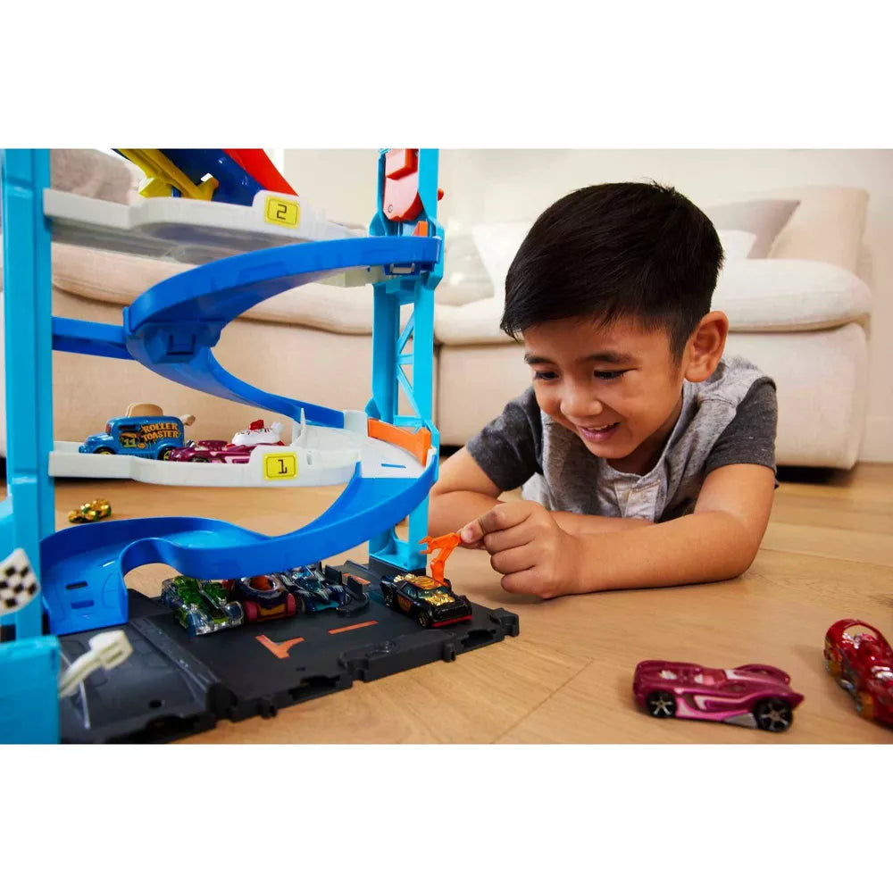 هوت ويلز لعبة برج السباق المتحول مركبات مع مسار HotWheels