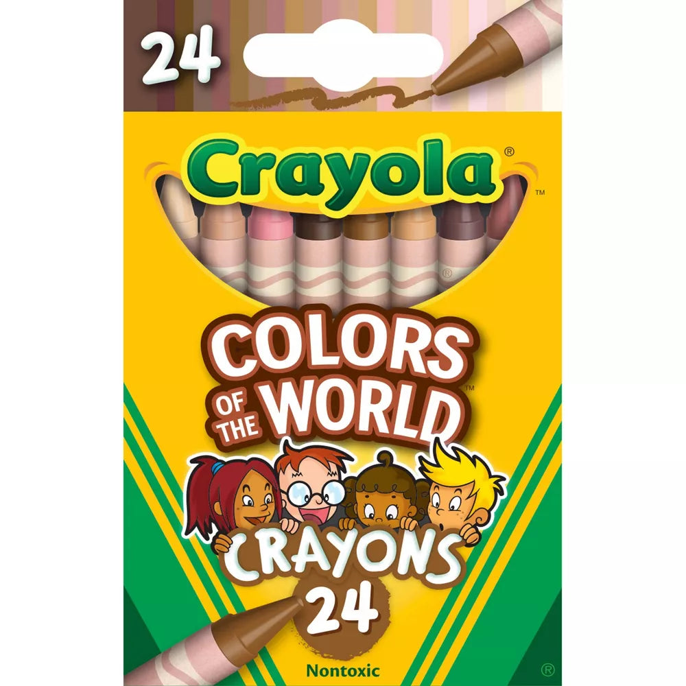 كرايولا اقلام تلوين كولور اوف ذا وورلد 24 قطعة رسم و تلوين Crayola