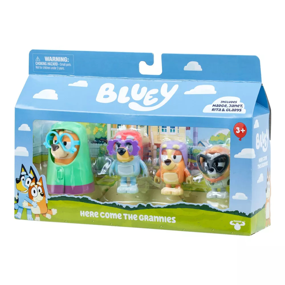 بلوي مجسم الجدات 4 قطع شخصيات كرتونية Bluey