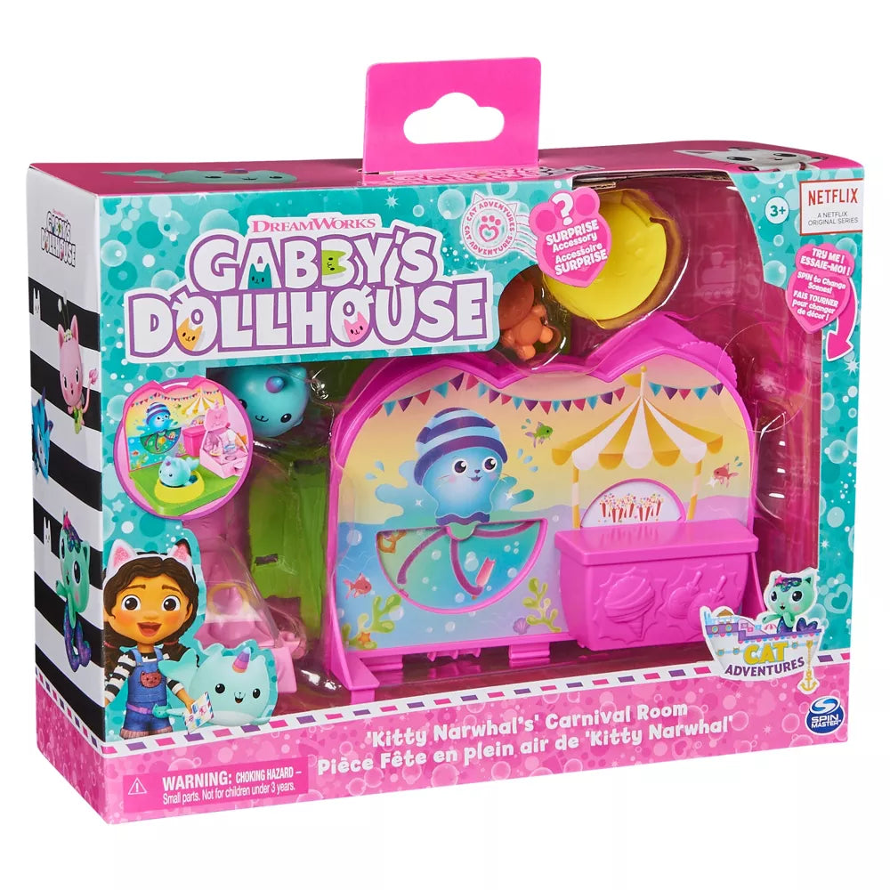 غابي دول هاوس غرفة كرنفال كيتي ناروال اكسسوارت الدمى Gabby Dollhouse