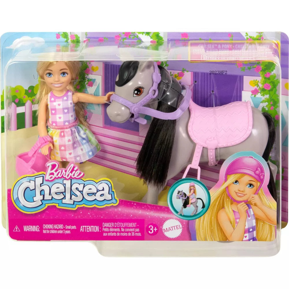 باربي دمية وحصان تشيلسي دمية مع اكسسوارات Barbie