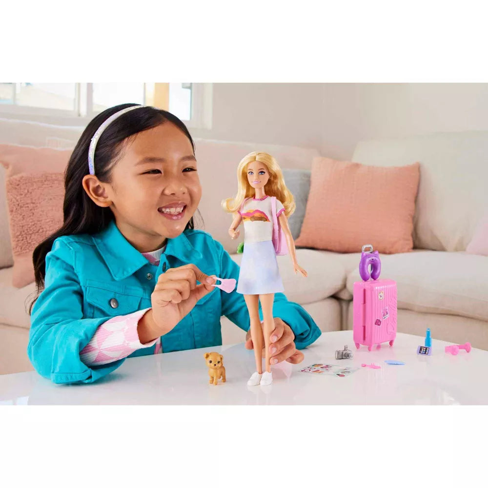 باربي دمية واكسسوارات السفر ماليبو مع جرو دمية مع اكسسوارات Barbie