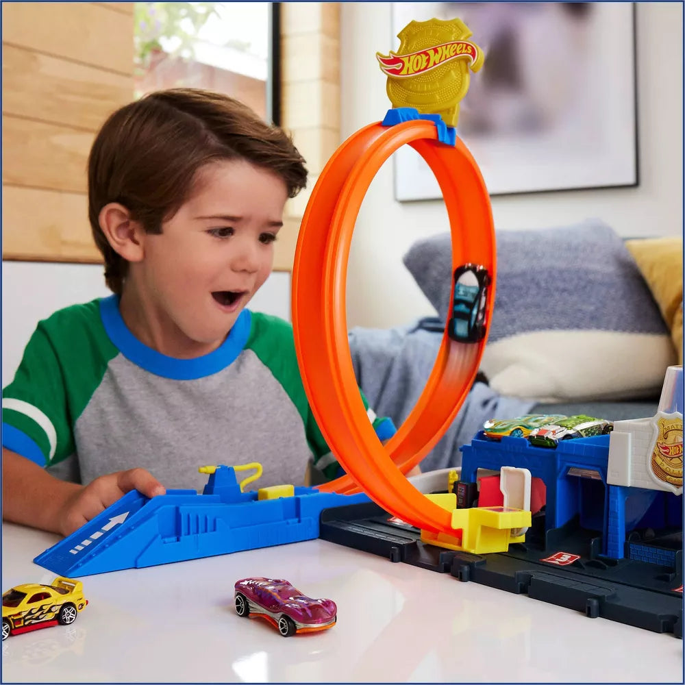 هوت ويلز مسار محطة شرطة سوبر مركبات مع مسار HotWheels