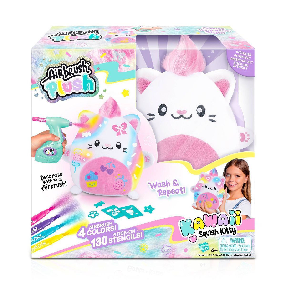 اير برش دميه القطة كاواي رسم و تلوين Airbrush Plush