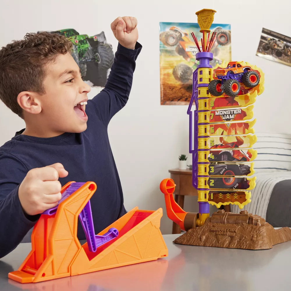 مونستر جام مجموعة لعب البهلوانية مع سيارة مركبات مع مسار Monster Jam