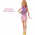 باربي دمية الجراء حديثي الولادة دمية مع اكسسوارات Barbie