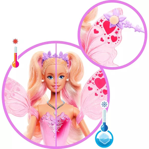 باربي دمية الجنية متغيرة اللون دمية مع اكسسوارات Barbie