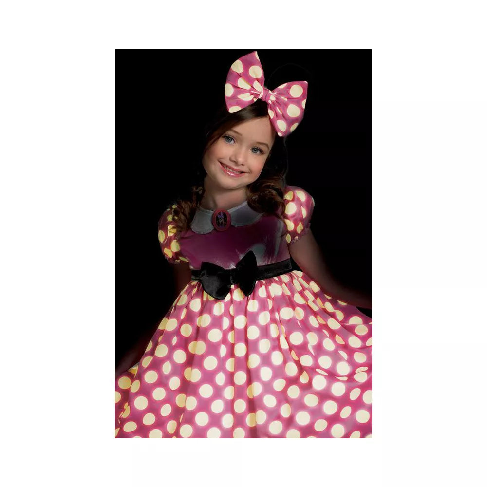 ديزني زي ميني ماوس يتوهج في الظلام 3-4 سنوات الملابس التنكرية Disney