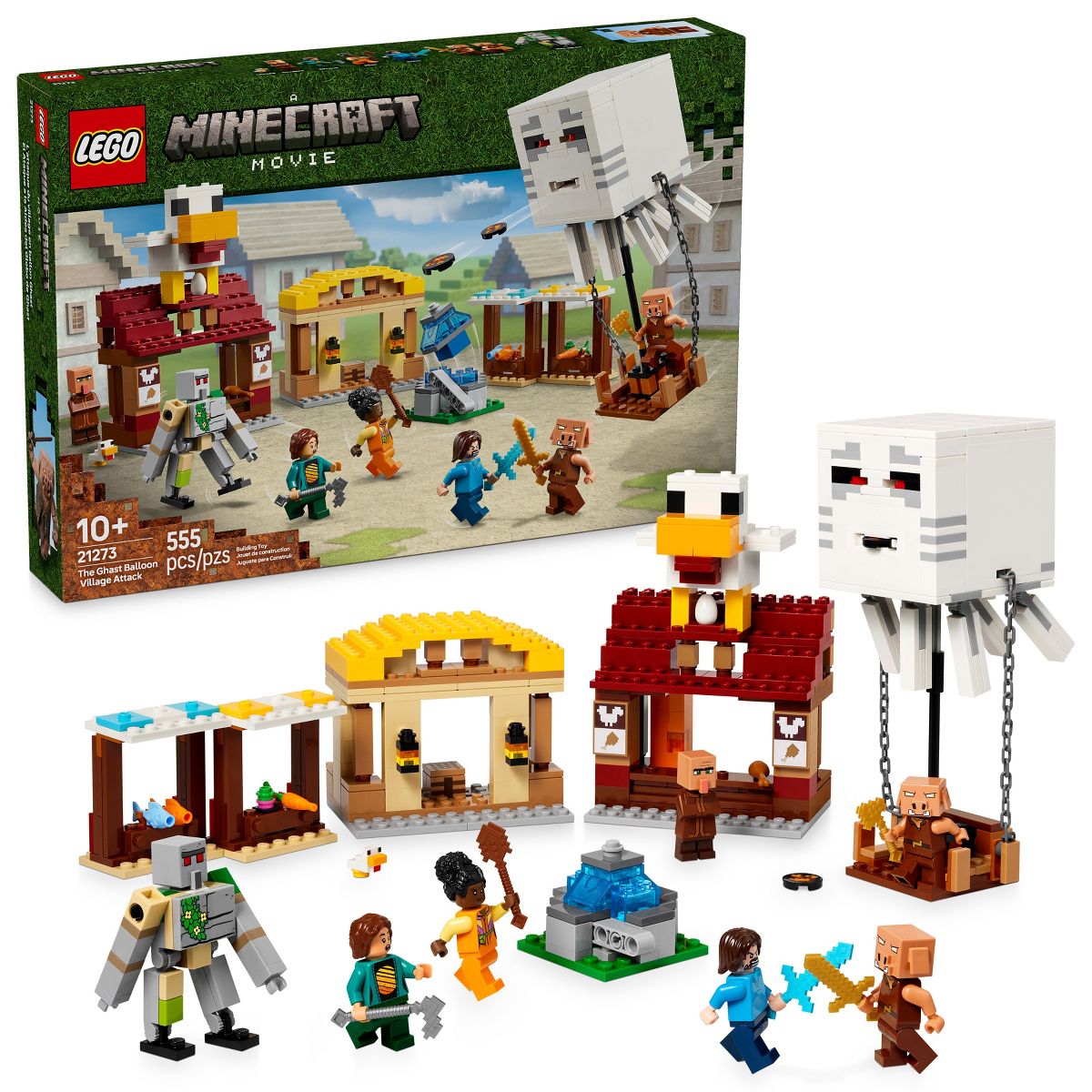 ليجو 21273 ماين كرافت هجوم قرية البالونات الشبحية مكعبات التركيب LEGO