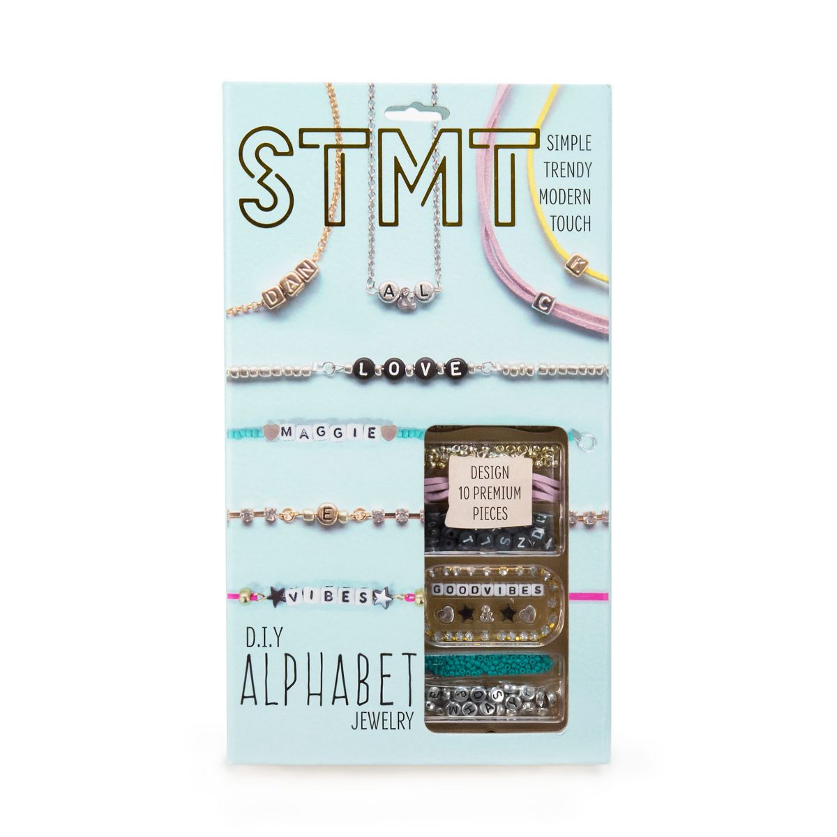 اس تي ام تي مجموعة مجوهرات الابجدية الخرز والاكسسوارات STMT