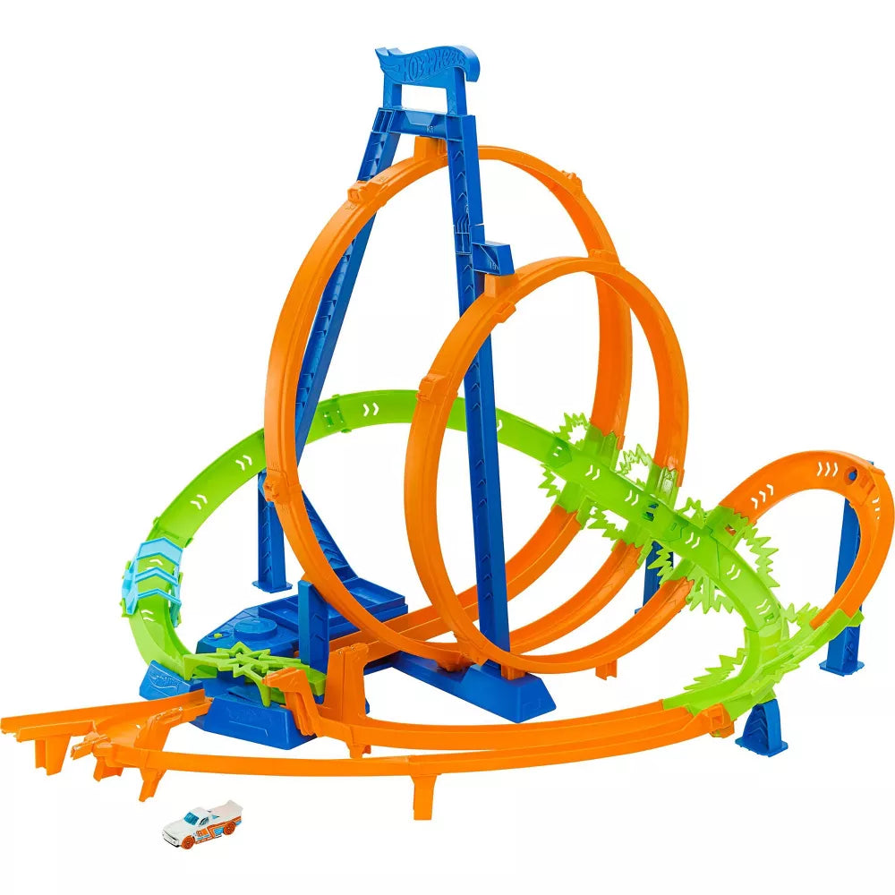 هوت ويلز مضمار مع 5 مناطق تحطم مركبات مع مسار HotWheels