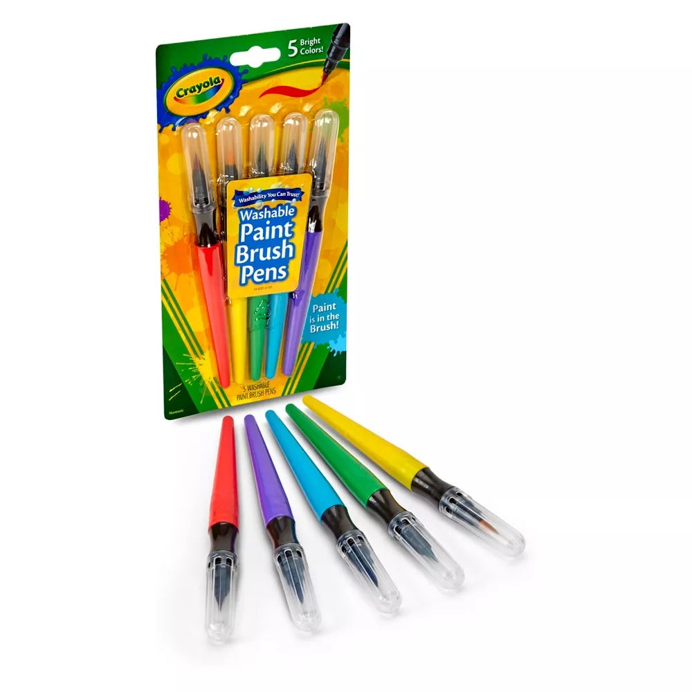 كرايولا 5 أقلام فرشاة طلاء قابلة للغسل رسم و تلوين Crayola