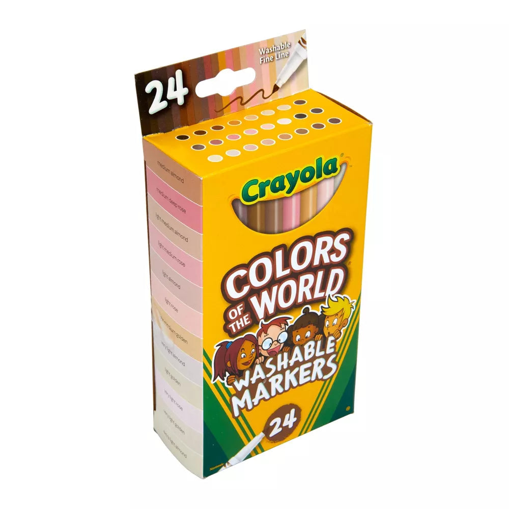 كرايولا اقلام تحديد لون البشرة فاين لاين قابلة للغسل رسم و تلوين Crayola