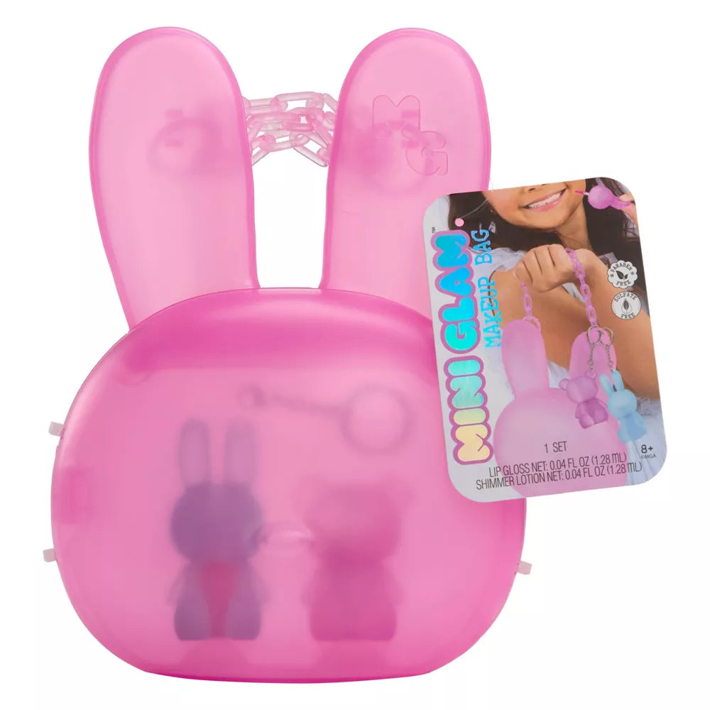 ميني جلام حقيبة يد مع مستحضرات تجميل لون وردي المكياج والتجميل Mini Glam