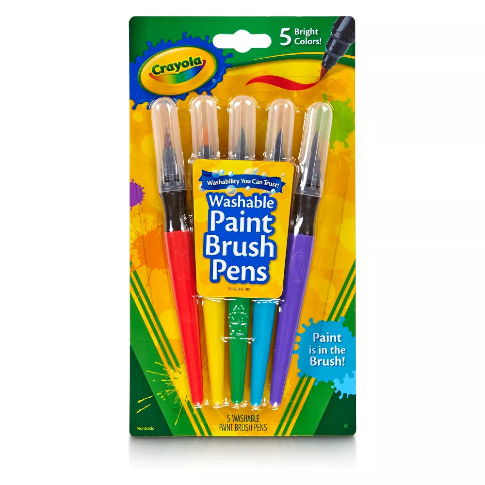 كرايولا 5 أقلام فرشاة طلاء قابلة للغسل رسم و تلوين Crayola