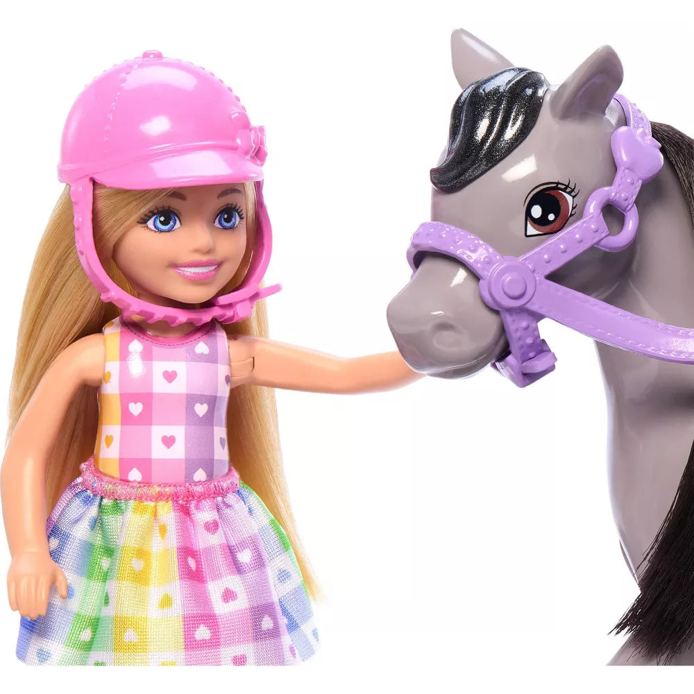باربي دمية وحصان تشيلسي دمية مع اكسسوارات Barbie