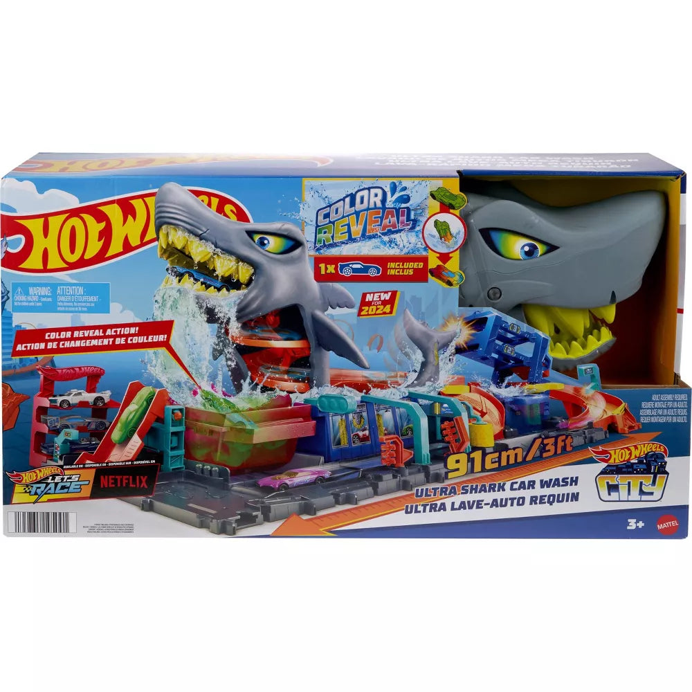 هوت ويلز محطة غسيل سيتي شارك 55 قطعة مركبات مع مسار HotWheels