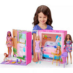 باربي بيت الهروب 4 مناطق و 11 ملحق بيوت الدمى Barbie