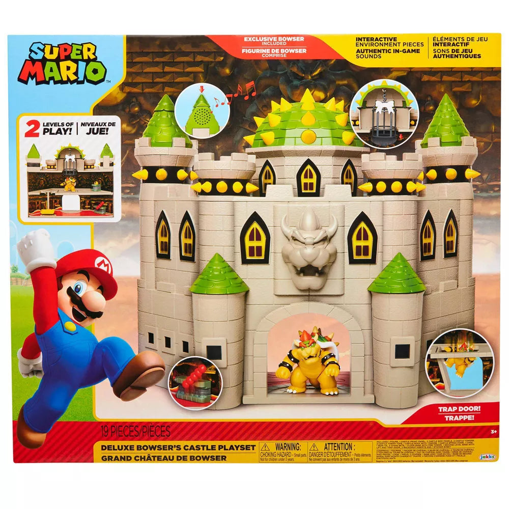 سوبر ماريو القلعة التفاعلية مع مجسم باوزر بيوت الدمى Super Mario