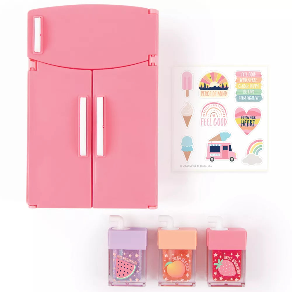 ميك ات ريل ملمع شفاه صغيرة للثلاجة 5 قطع المكياج والتجميل Make it Real