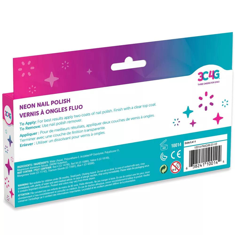سي3 4 جي طلاء اظافر نيون متعدد الالوان 5 قطع المكياج والتجميل 3C4G
