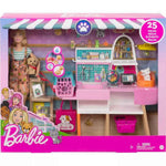 باربي دمية ومتجر مع 4 حيوانات اليفة وملحقات دمية مع اكسسوارات Barbie