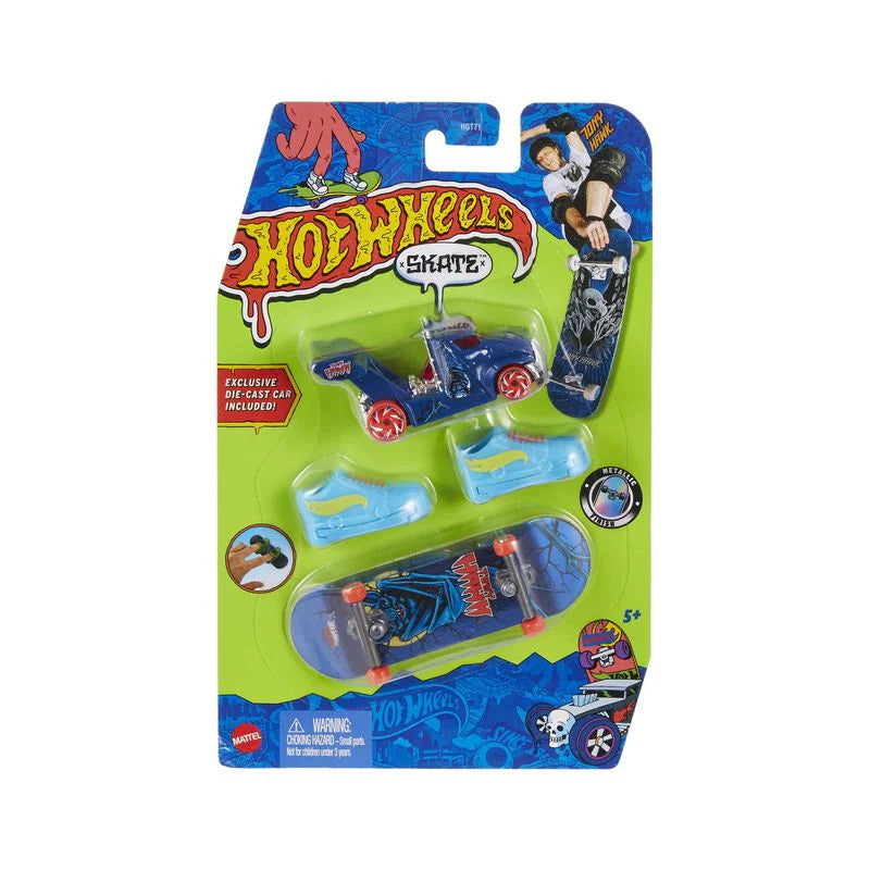 هوت ويلز لوح تزلج 3 أحذية مركبات مع مسار HotWheels